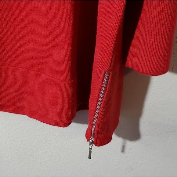 BEDFORD Fair red zippered tunic length sweater plus size 1X‎ - Picture 4 of 5